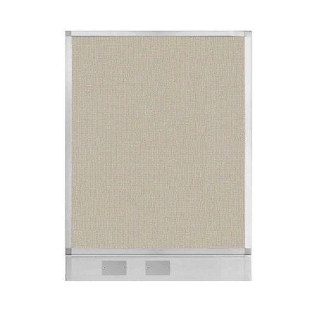 Versare Hush Panel Configurable Cubicle Partition 3' x 4' Sand Fabric w/ Cable Channel 1855316